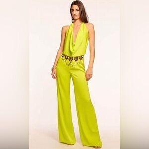 Ramy Brook Yellow Harriet Halter Jumpsuit